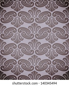 Seamless pattern with Rococo elements. Editable layered vector.