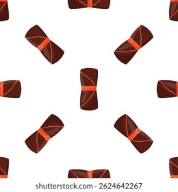 Seamless pattern of rolled up sleeping bags, ideal for camping, hiking and outdoor activities