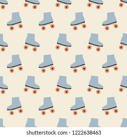seamless pattern, roller skate art  background design for fabric and decor