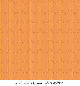 Seamless pattern with roof tiles - hand drawn vector illustration.