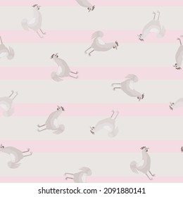 Seamless pattern of rooster. Domestic animals on colorful background. Vector illustration for textile prints, fabric, banners, backdrops and wallpapers.