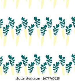 Patrón transparente con verduras de raíz -daikon. Comida de temporada. El arte se puede utilizar para el elemento de diseño del embalaje; diseño del menú. 