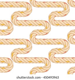 Seamless pattern with rope bending.
