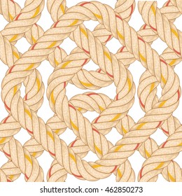 Seamless pattern with rope bending.