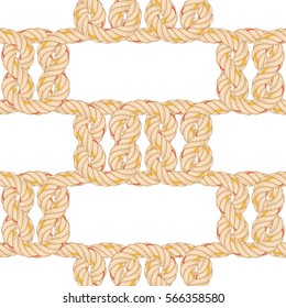 Seamless pattern with rope bending.