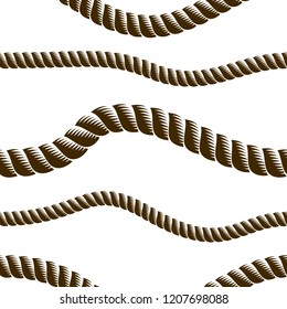 Seamless pattern rope woven vector, abstract illustrative background. Minimalistic simple cord stylish illustration. Usable for fabric, wallpaper, wrapping, web and print.