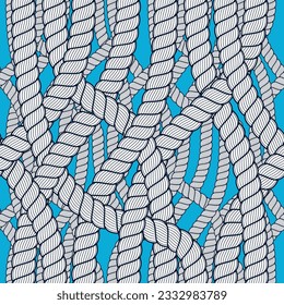 Seamless pattern rope woven vector, abstract illustrative background. Tangled cord stylish illustration. Usable for fabric, wallpaper, wrapping, web and print.