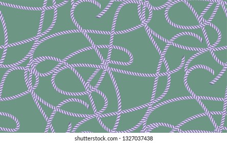 Seamless pattern of ropes. Vector Illustration, great for wallpaper, textile pattern or background images.