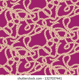 Seamless pattern of ropes. Vector Illustration, great for wallpaper, textile pattern or background images.