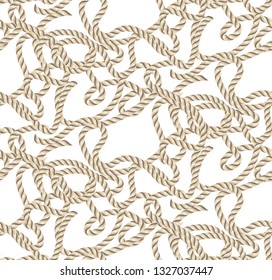 Seamless pattern of ropes. Vector Illustration, great for wallpaper, textile pattern or background images.