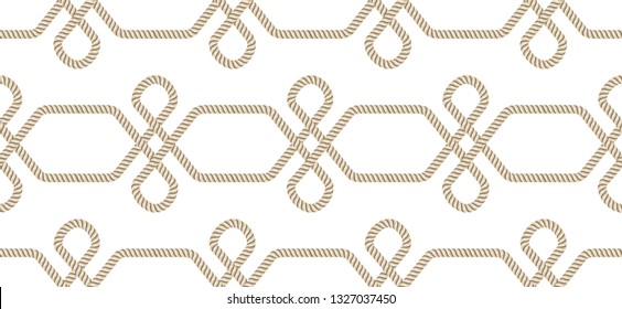 Seamless pattern of ropes. Vector Illustration, great for wallpaper, textile pattern or background images.