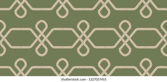 Seamless pattern of ropes. Vector Illustration, great for wallpaper, textile pattern or background images.