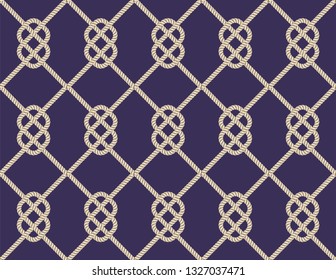 Seamless pattern of ropes. Vector Illustration, great for wallpaper, textile pattern or background images.