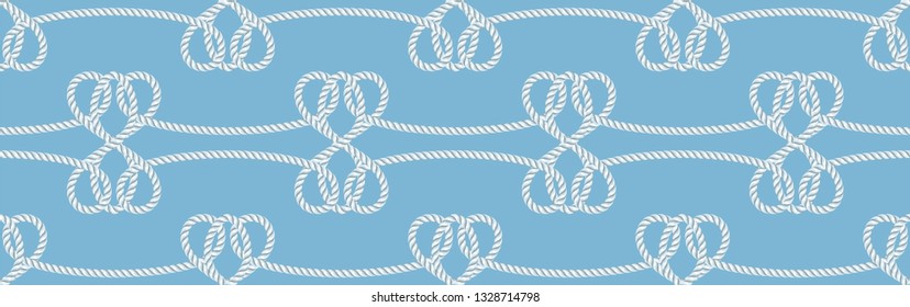 Seamless pattern of ropes. Vector Illustration, great for wallpaper, textile pattern or background images.