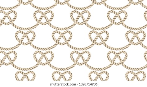 Seamless pattern of ropes. Vector Illustration, great for wallpaper, textile pattern or background images.