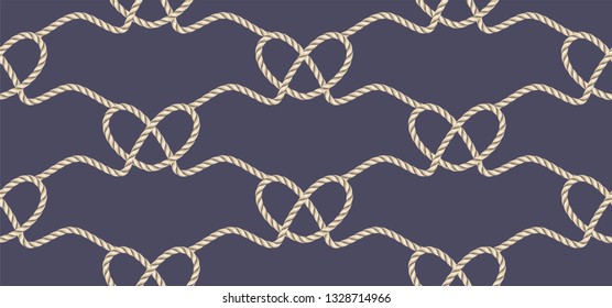 Seamless pattern of ropes. Vector Illustration, great for wallpaper, textile pattern or background images.
