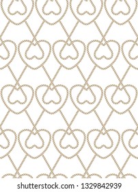 Seamless pattern of ropes. Vector Illustration, great for wallpaper, textile pattern or background images.