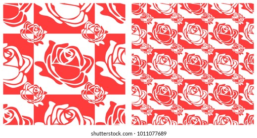 Seamless pattern of rose.