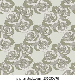 Seamless pattern with rose.