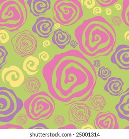 Seamless pattern with rose buttons