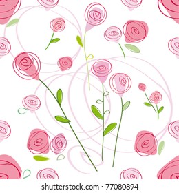 seamless pattern with rose design