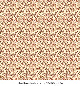 Seamless pattern with rose flowers