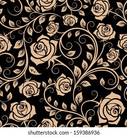 Seamless pattern with rose flowers for background design. Jpeg version also available in gallery