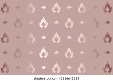 Seamless pattern with rose gold decorative flowers shapes. Luxury Pattern. background. Tender design for gift wrappers, wallpaper, wrapping paper, prints. Vector