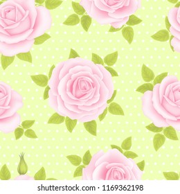 Seamless pattern with roses