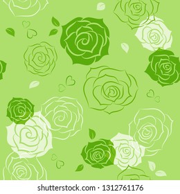 Seamless pattern of roses