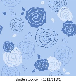 Seamless pattern of roses