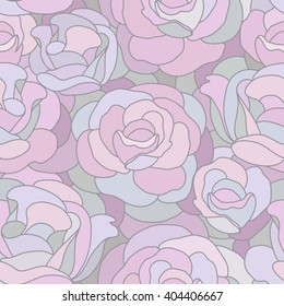 Seamless pattern with roses