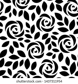 Seamless pattern with roses. Abstract floral background. Vector illustration