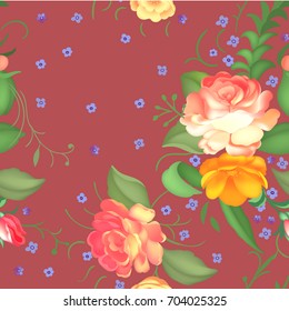 Seamless pattern roses. Beautiful pattern for decoration and design.