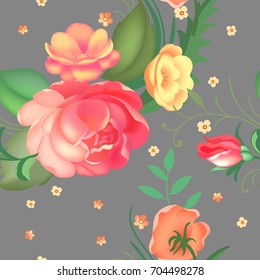 Seamless pattern roses. Beautiful pattern for decoration and design.