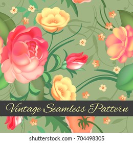 Seamless pattern roses. Beautiful pattern for decoration and design.