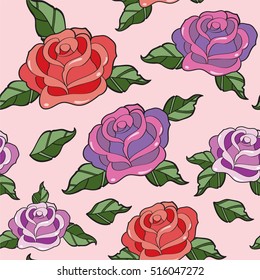 Seamless pattern with roses for best design
