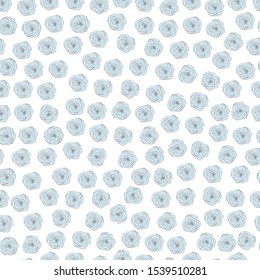 Seamless pattern of roses in blue color.
Motif for weddings, cards, wrapping.