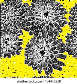 
Seamless pattern with roses . Figure in vintage style .