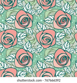 Seamless pattern with roses. Floral wallpaper. Eps-8
