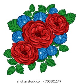 Seamless pattern with roses for greeting card or invitation for a wedding