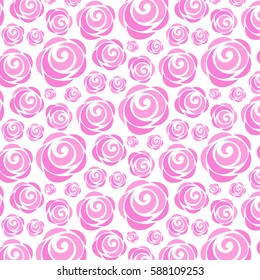 seamless pattern of roses on a white background
