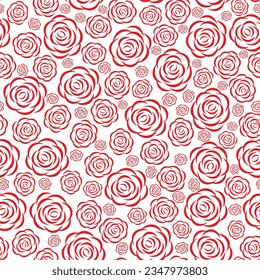 Seamless pattern with roses. Rose flower floral background. Vector illustration. Design for web, wrapping, wallpaper, textile, cover, print, fabric.