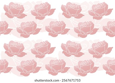 seamless pattern with roses for textiles, tiles, printing