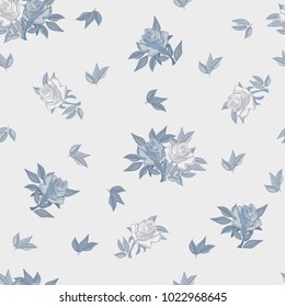 Seamless pattern with roses. Vector pattern with roses for background, textile, print.