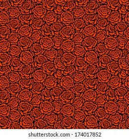Seamless pattern with roses. Vector illustration.