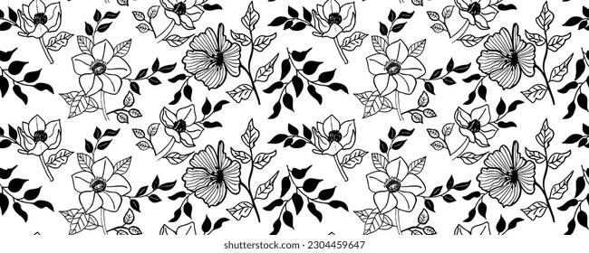 Seamless pattern with roses. Vintage floral background. Vector illustration. Seamless pattern with vintage roses for summer dress fabrics