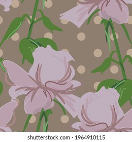 Patrón sin foco con rosas. Impresión vintage con flores. Adecuado para afiches y pancartas de fondo. Textura para ropa, vestidos, cortinas o ropa de cama. Ilustración para tarjetas y portadas. EPS 10 
