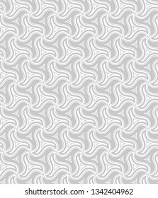 Seamless pattern with rotating figures. Optical illusion of movement of forms in space.