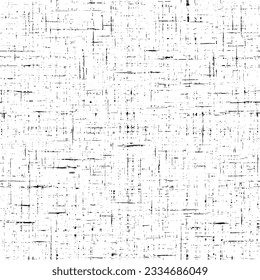 Seamless pattern, rough vector background, black and white